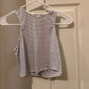 Cute cropped striped shirt!
